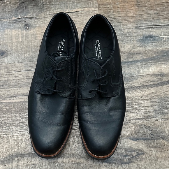 Rockport Men's Classic Black Leather Oxfords - Picture 1 of 5
